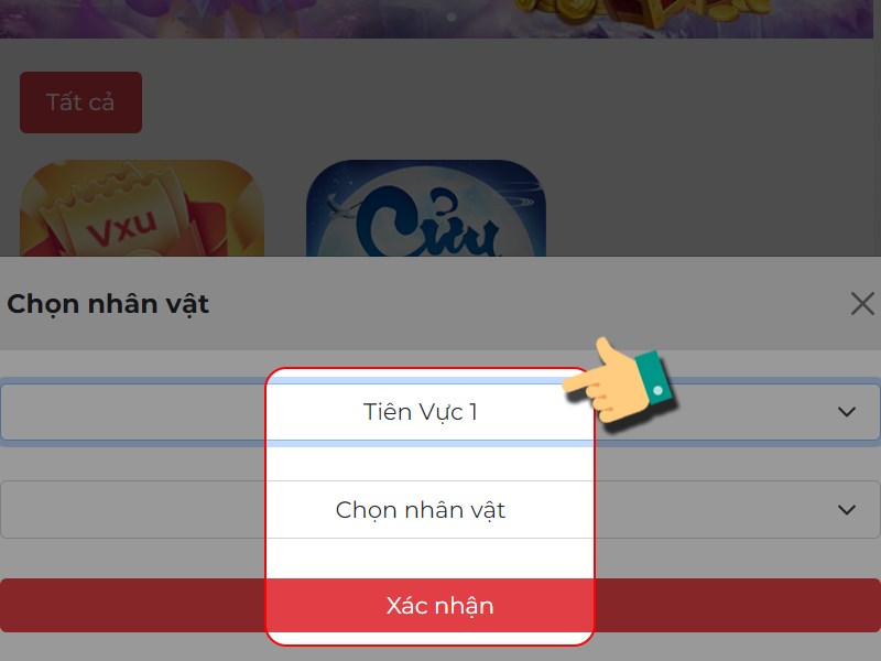 Chọn nh&acirc;n vật