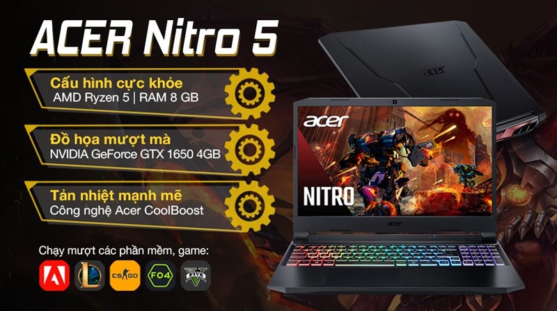 Acer Nitro 5 Gaming AN515 45 R6EV R5 5600H 