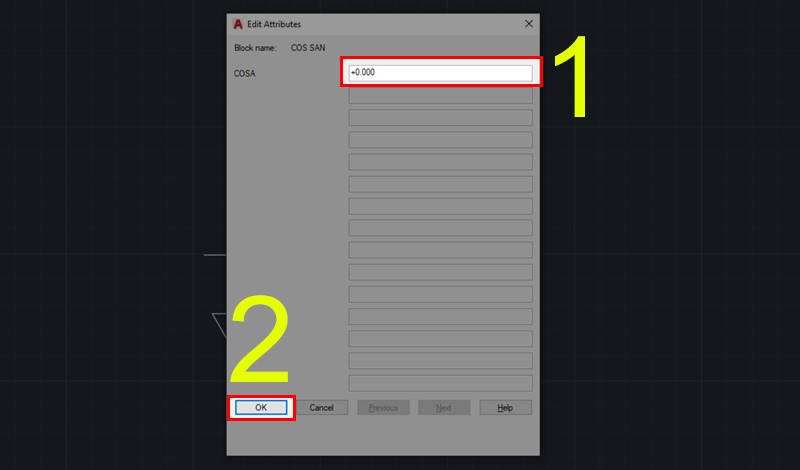 C&aacute;ch tạo Block cao độ trong AutoCAD