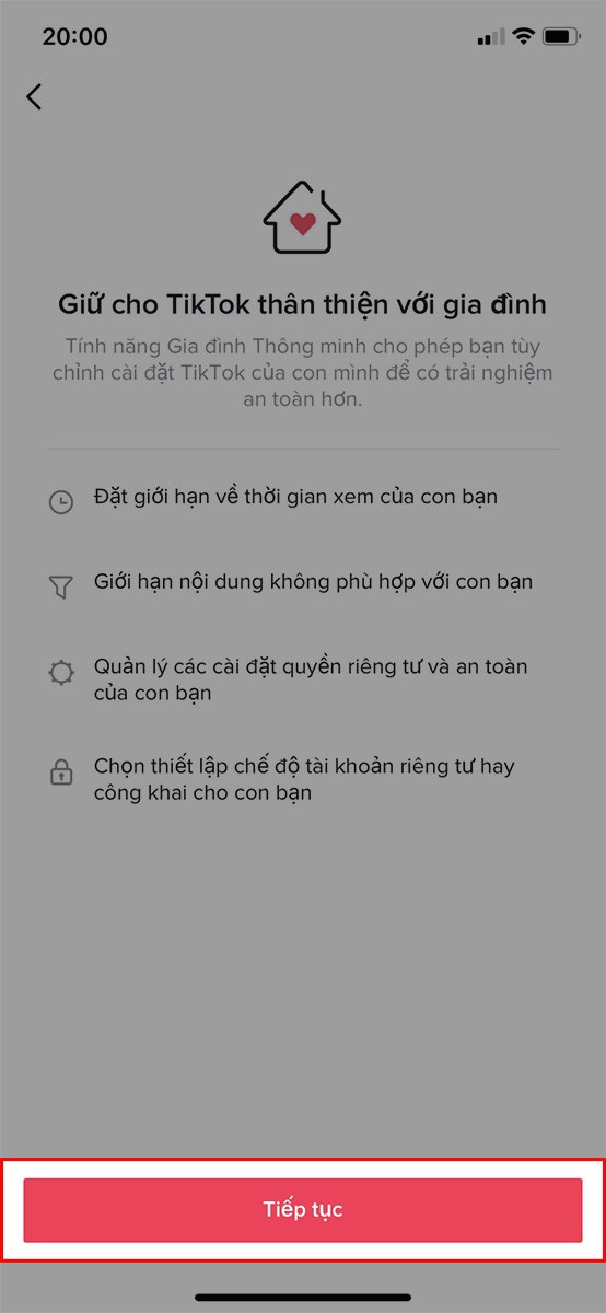 Chọn Tiếp tục