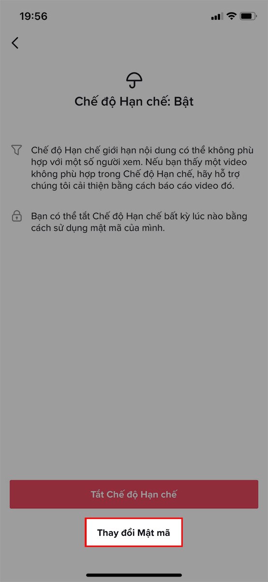 Chọn Thay đổi Mật m&atilde;