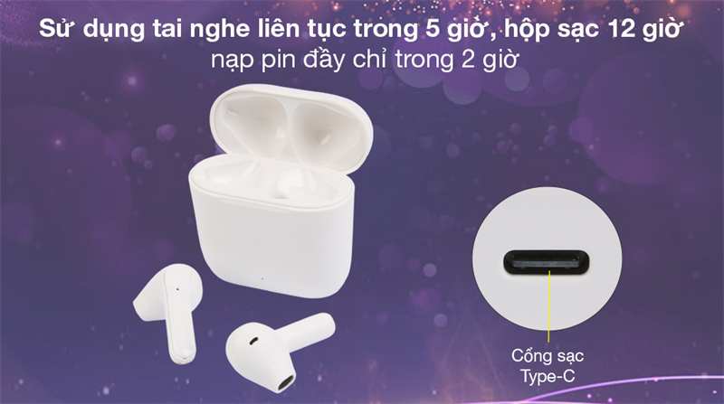 Tai nghe Bluetooth True Wireless AVA+ DS204A-WB