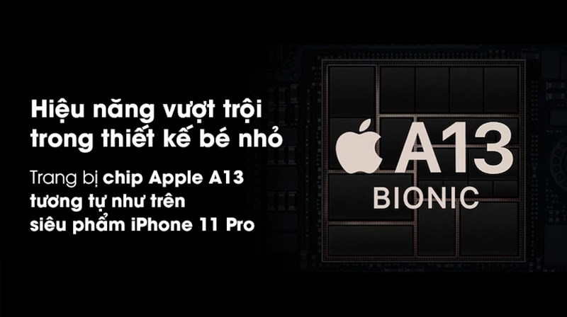 Hiệu năng ổn định với chip Apple A13 Bionic 6 nh&acirc;n