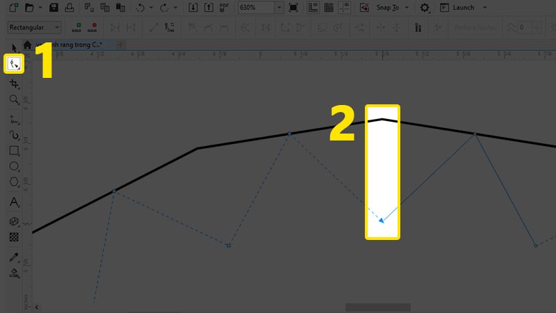 D&ugrave;ng Shape tool để thay đổi g&oacute;c của đỉnh