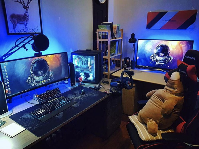 L&agrave;m mới g&oacute;c gaming thay đổi phong thuỷ tốt cho năm mới