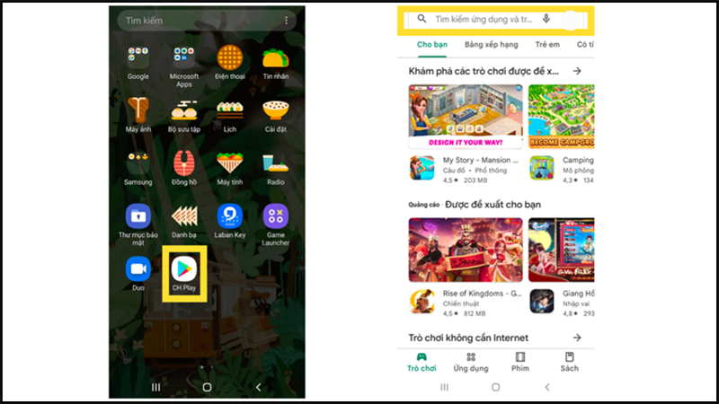 Tải ứng dụng trên CH Play Tải ứng dụng trên CH Play