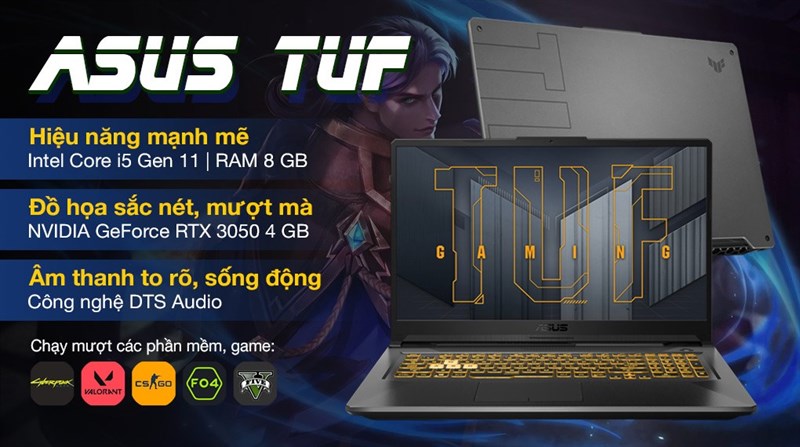 Asus TUF Gaming FX706HC i5 11400H (HX003T) 
