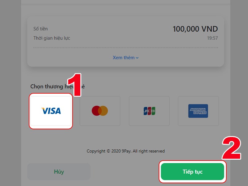 Chọn loại thẻ t&iacute;n dụng