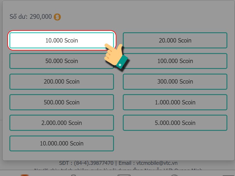 Chọn g&oacute;i nạp