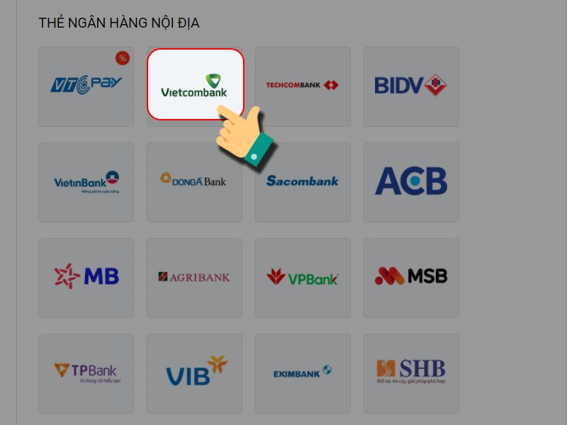 Chọn ng&acirc;n h&agrave;ng