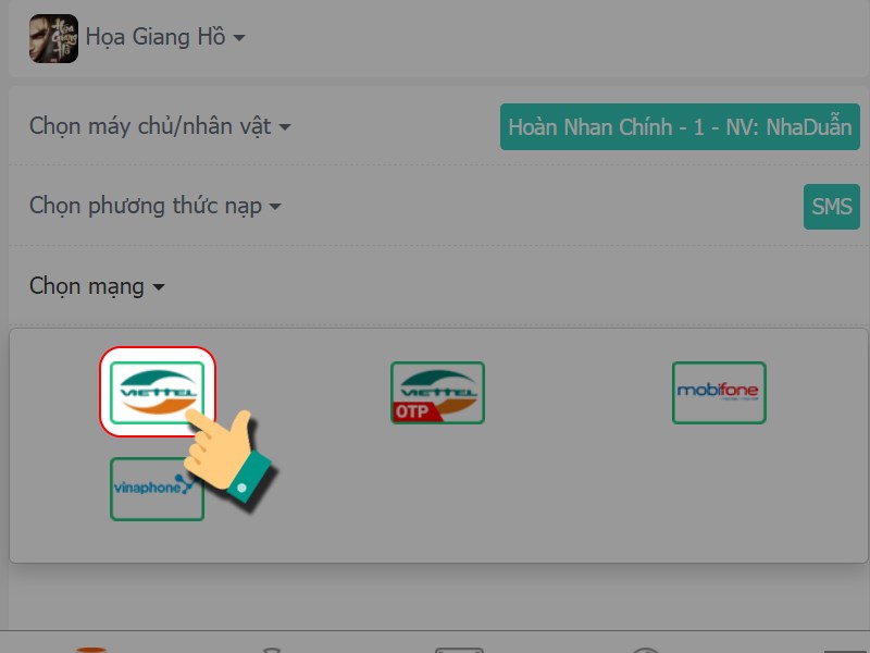 Chọn nh&agrave; mạng