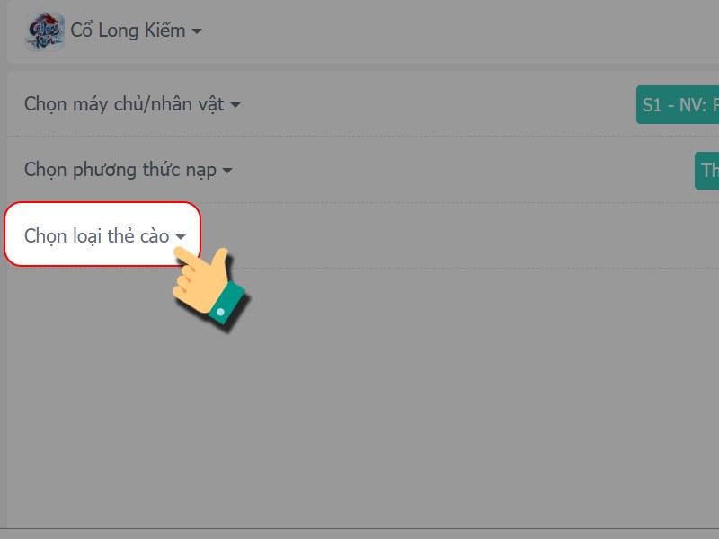 Chọn loại thẻ thanh to&aacute;n