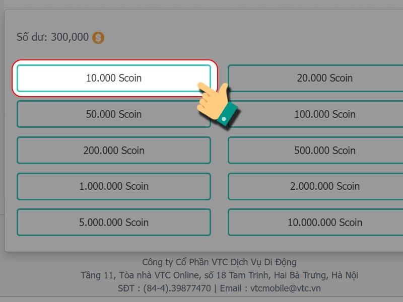 Chọn g&oacute;i nạp