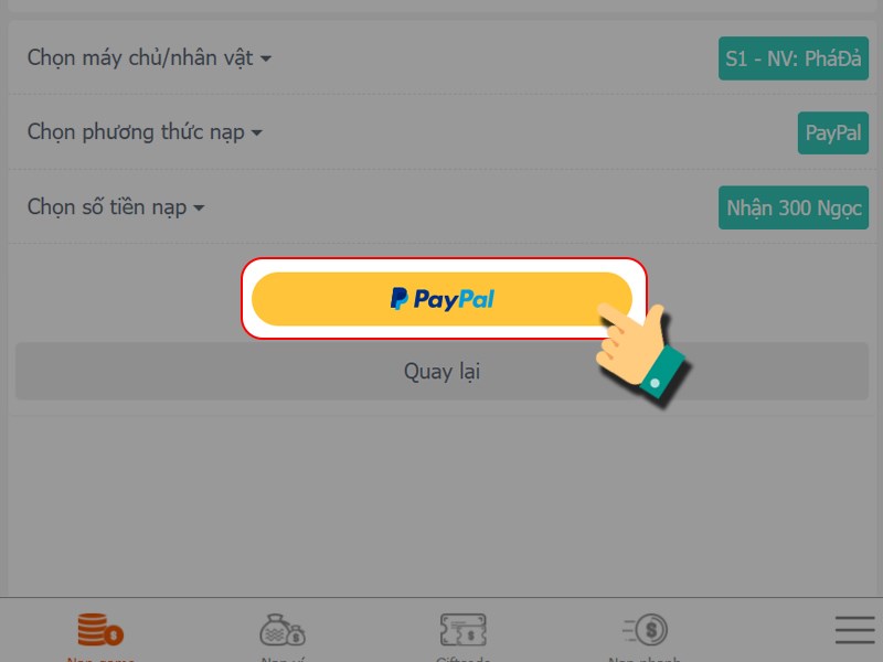 Chọn phương thức thanh to&aacute;n