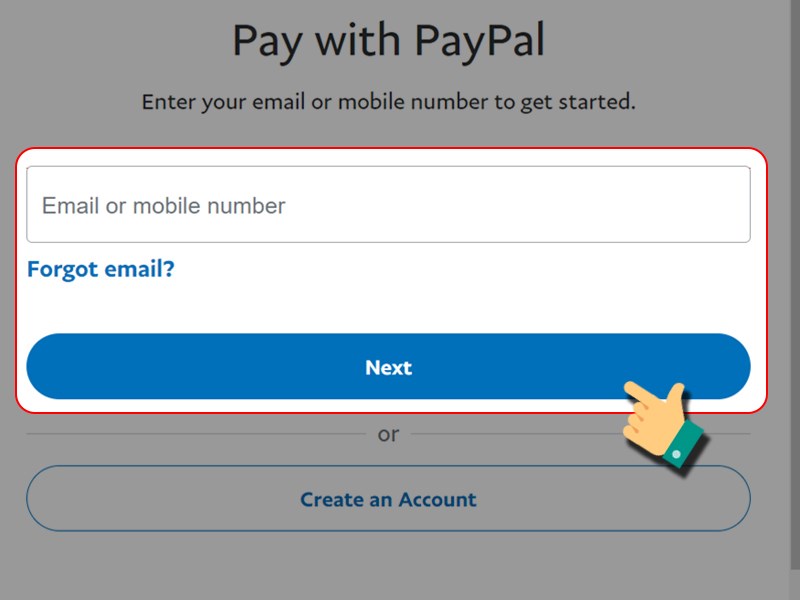 Điền th&ocirc;ng tin t&agrave;i khoản