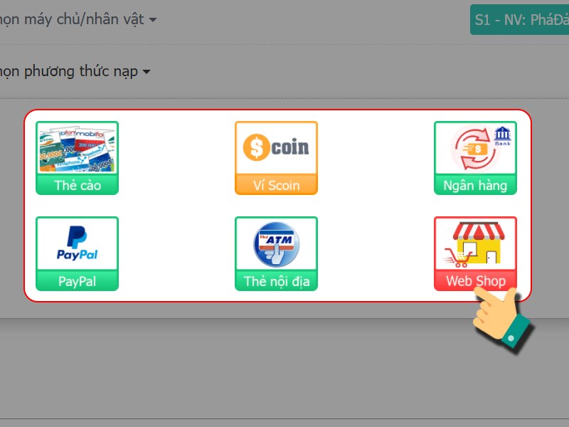 Chọn phương thức thanh to&aacute;n