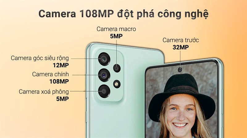 Samsung Galaxy A73 5G camera cực đột phá