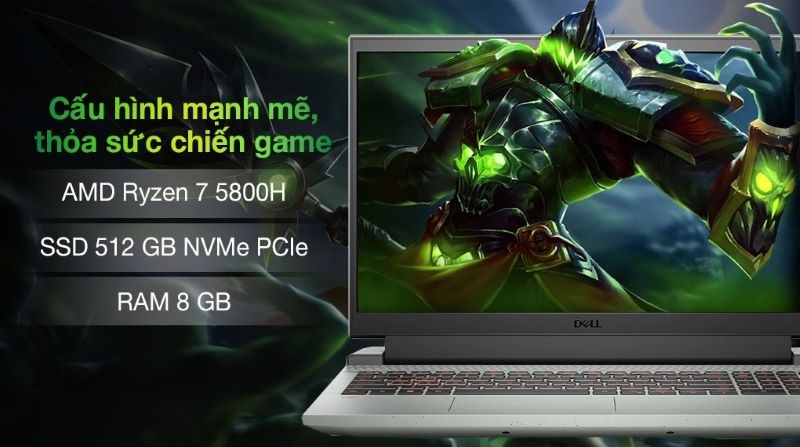 Laptop Dell Gaming G15 5515 R7 5800H với hiệu năng vượt trội