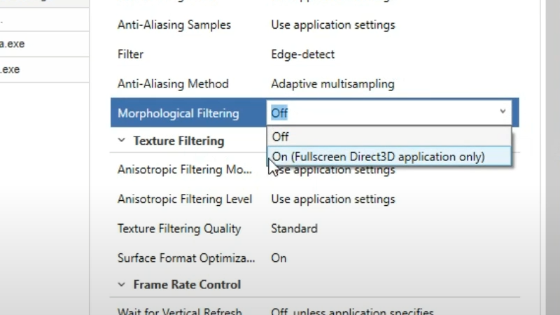 Đổi mục Morphological Filtering