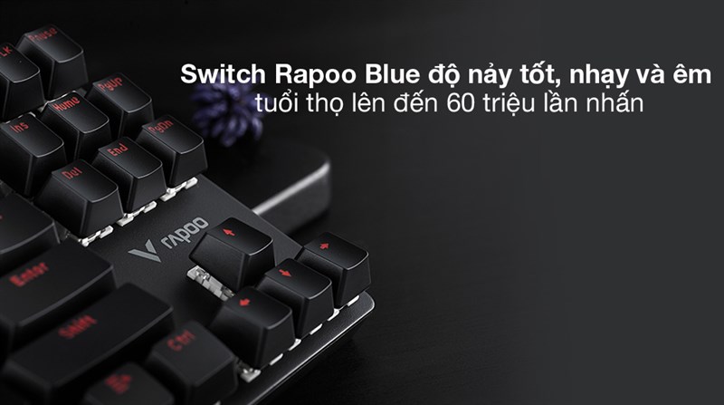 Trang bị Switch Rapoo Blue có độ nảy tốt