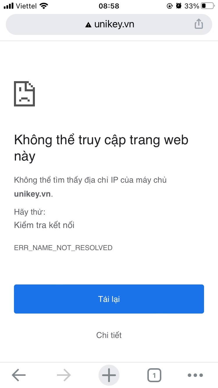 Unikey.vn bị đ&aacute;nh sập