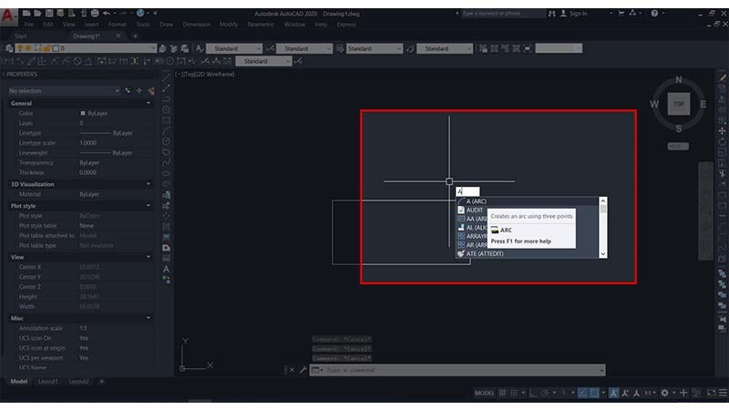 Nhập lệnh A > Enter