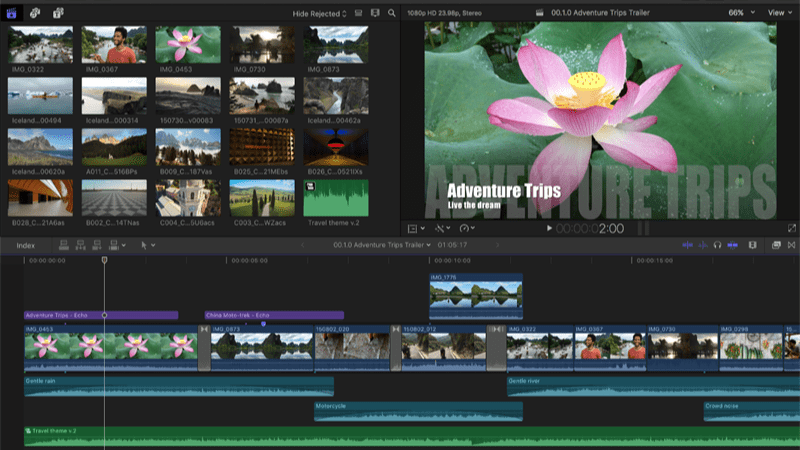 App Final Cut Pro X giúp chỉnh từng khung hình mượt mà