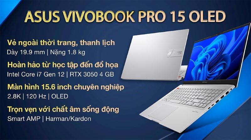 Laptop Asus Vivobook Pro 15 OLED K6502Z i7 12650H Laptop Asus Vivobook Pro 15 OLED K6502Z i7 12650H