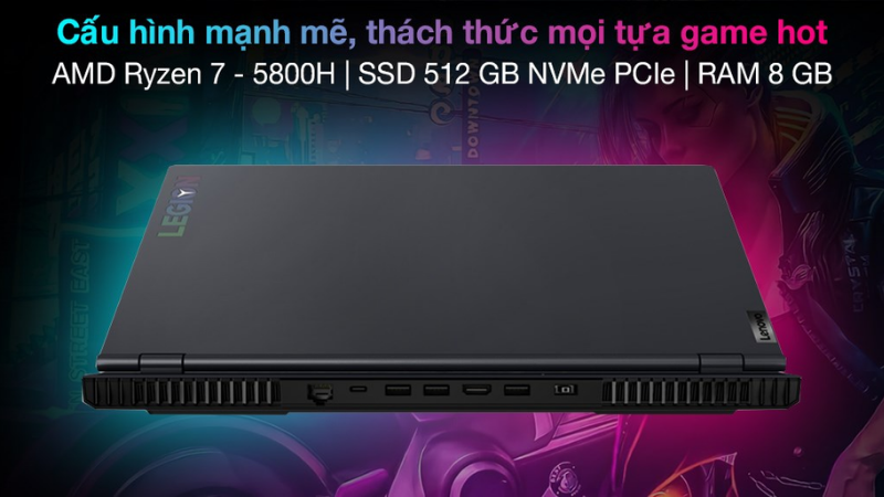 Lenovo Gaming Legion 5 15ACH6 R7 5800H vừa đẹp mắt vừa mạnh mẽ