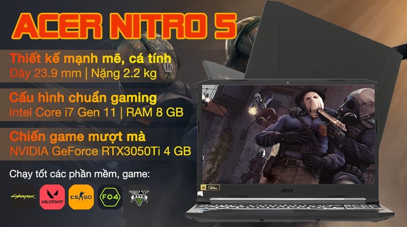 Acer Nitro 5 Gaming AN515 57 720A i7 11800H