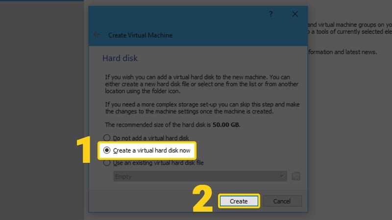 Tạo ổ cứng ảo Tạo ổ cứng ảo