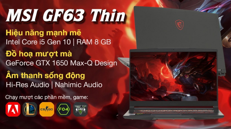 MSI Gaming GF63 Thin 10SC i5