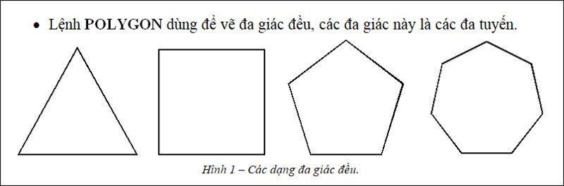 Lênh vẽ hình đa giác trong AutoCAD