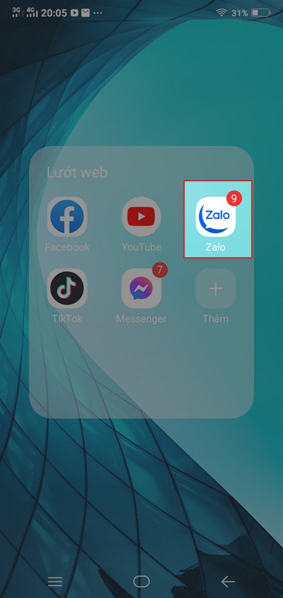 Mở ứng dụng Zalo