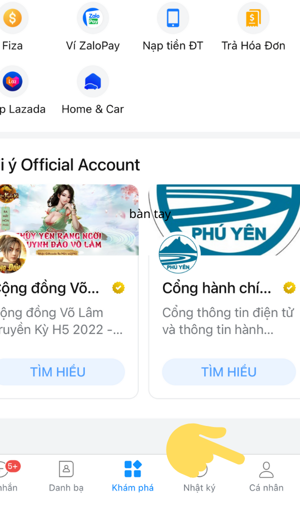 Bấm v&agrave;o c&aacute; nh&acirc;n