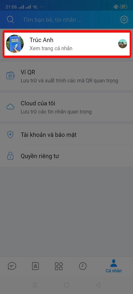 Sau khi bạn bấm v&agrave;o biểu tượng 