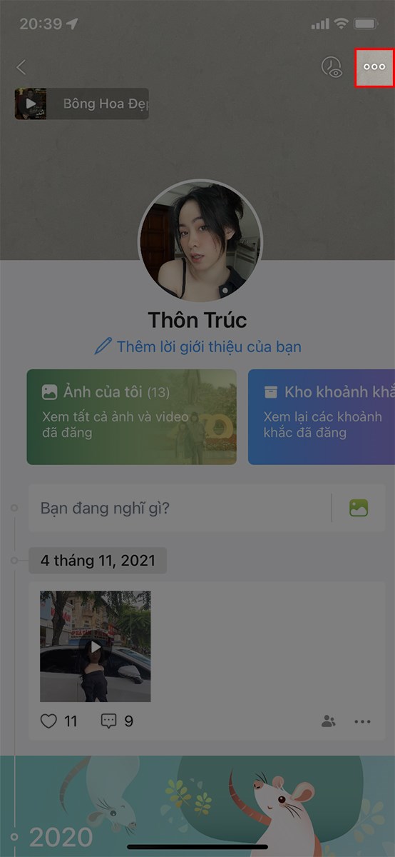 Chọn dấu ba chấm Chọn dấu ba chấm