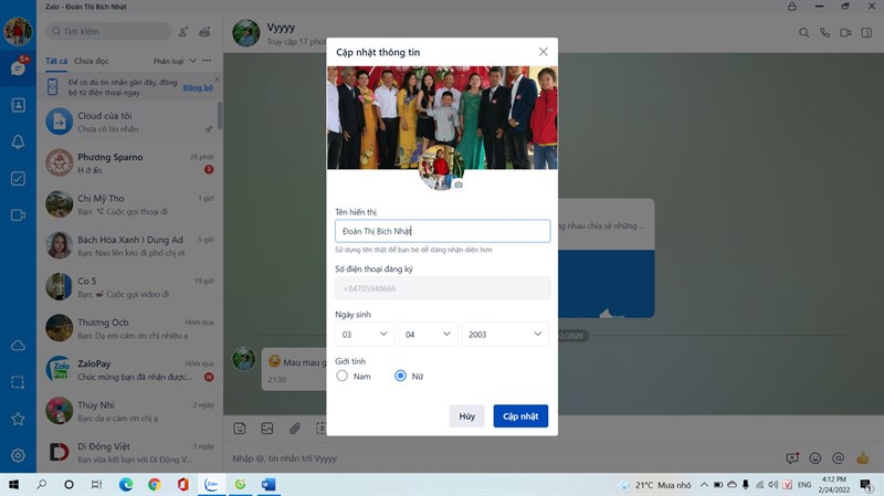 Chọn nội dung cần chỉnh sửa Chọn nội dung cần chỉnh sửa