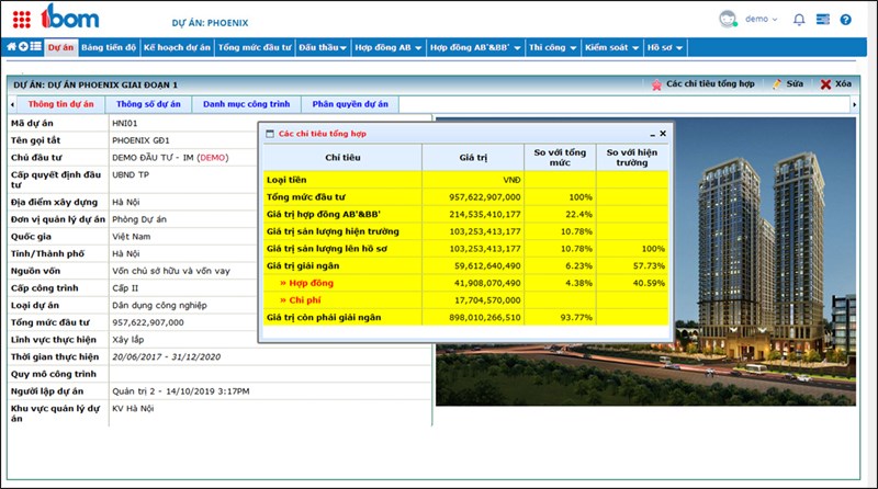 IBOM.IM: Phần mềm quản l&yacute; dự &aacute;n đầu tư x&acirc;y dựng