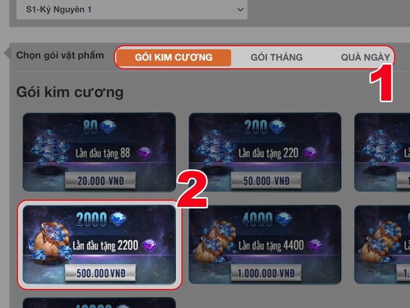 Chọn g&oacute;i kim cương