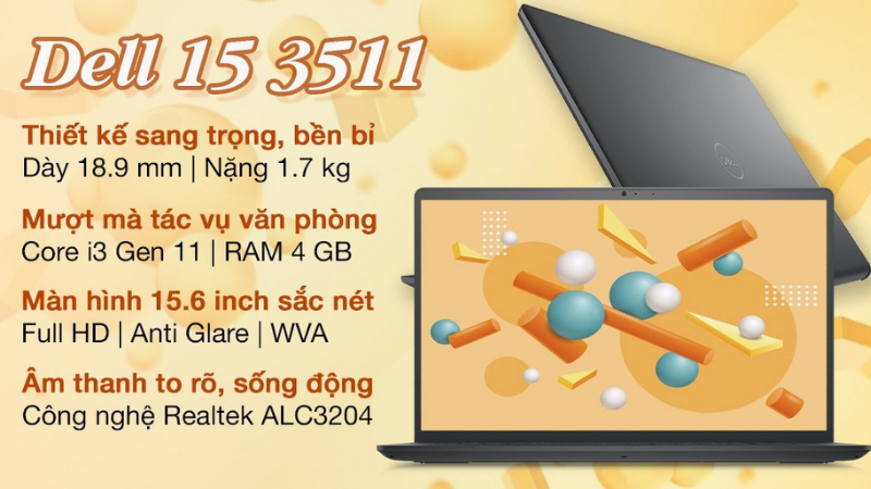 Dell Inspiron 15 3511 i3 1115G4 (P112F001ABL)