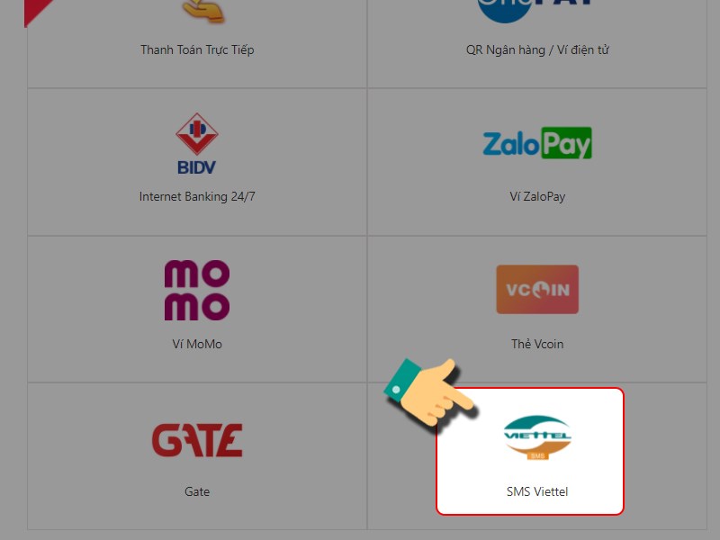Nạp bằng SMS