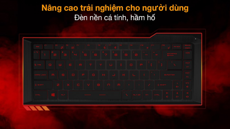 Bàn phím Tenkeyless cùng hệ thống đèn nền cuốn hút