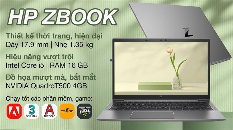 Laptop HP ZBook Firefly 14 G8 i5 1135G7/16GB/512GB/4GB Quadro T500/Win10 Pro (275V5AV)