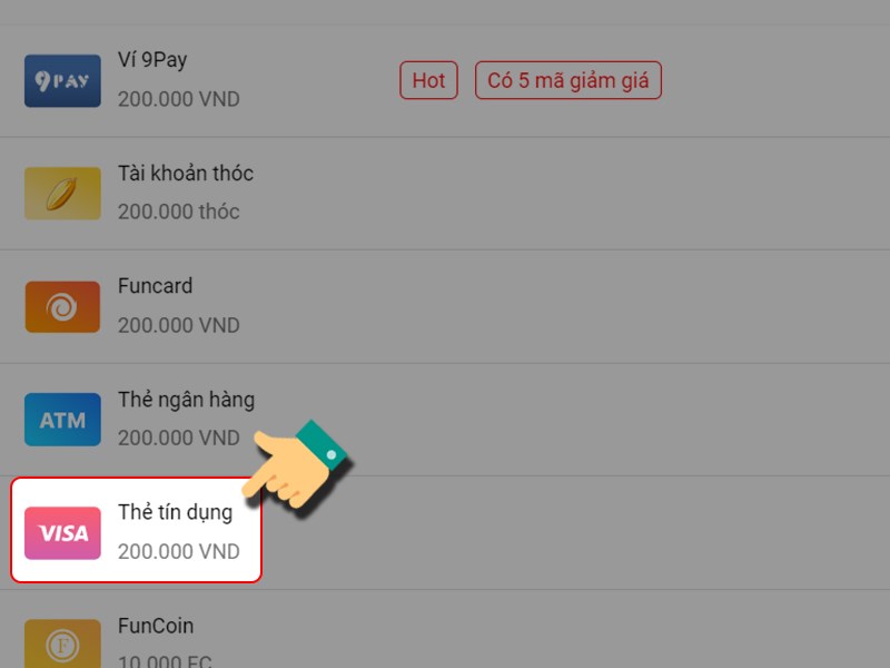 Thanh to&aacute;n bằng thẻ t&iacute;n dụng