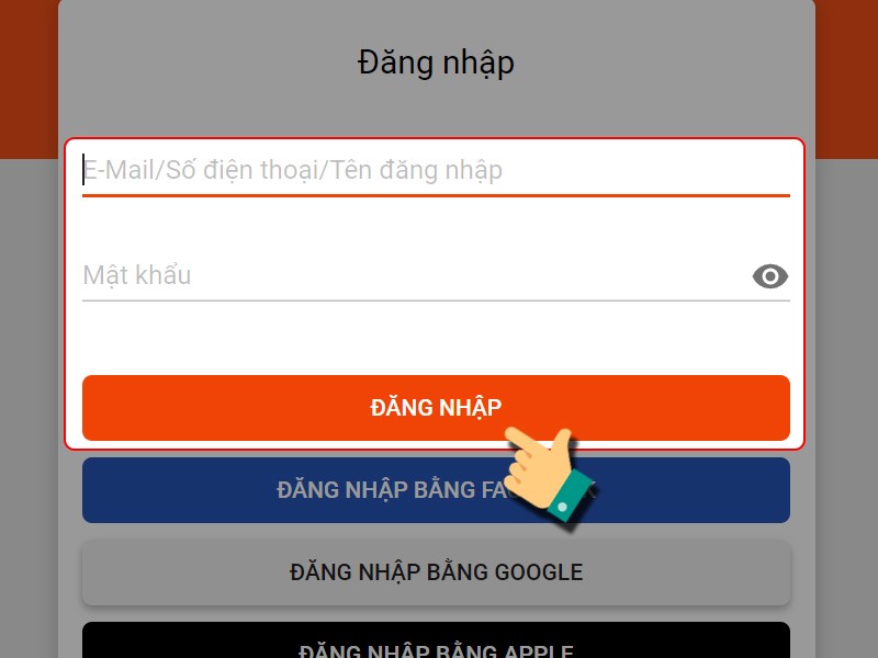 Đăng nhập t&agrave;i khoản game của bạn