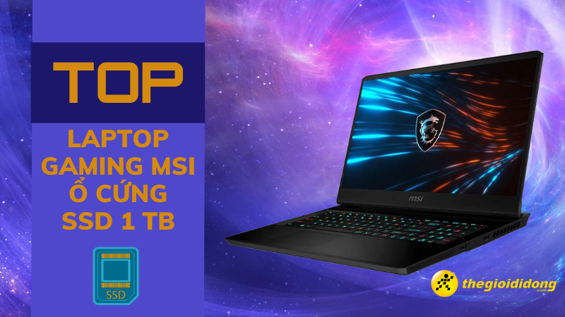 Top 5 laptop gaming MSI ổ cứng SSD 1 TB chơi game mượt