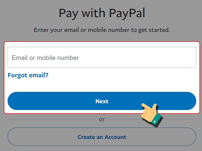 Đăng nhập PayPal và thanh toán
