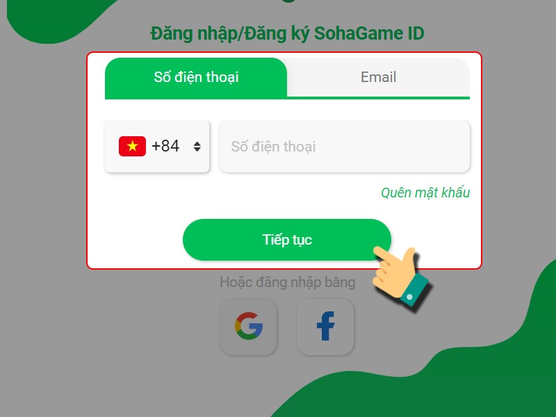 Đăng nhập t&agrave;i khoản game