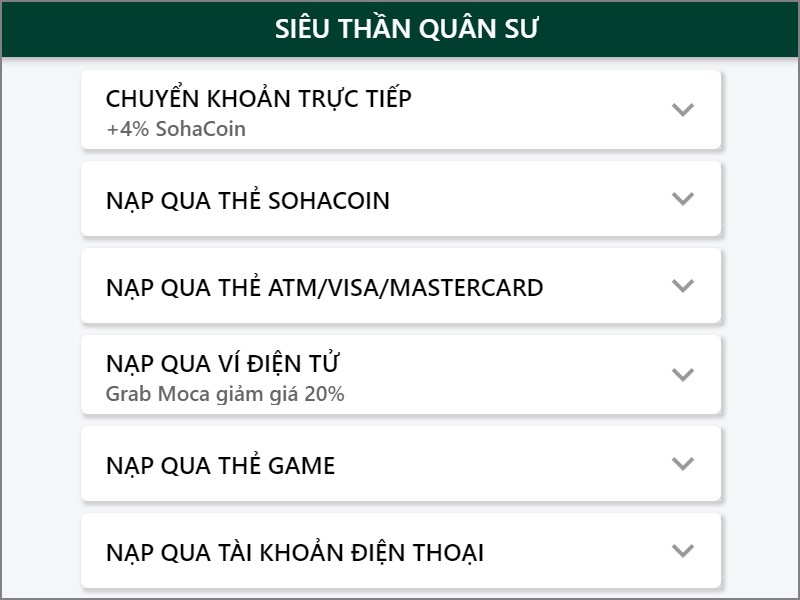 Chọn phương thức thanh to&aacute;n